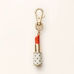 kate spade x Target Gold and Red Lipstick bag charm
